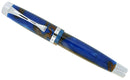 LEVENGER PLUMPSTER TIDES "BLUE & BROWN SWIRL" ACRYLIC FOUNTAIN PEN FINE NIB OFFERED BY ANTIQUE DIGGER