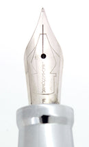 LEVENGER PLUMPSTER TIDES "BLUE & BROWN SWIRL" ACRYLIC FOUNTAIN PEN FINE NIB OFFERED BY ANTIQUE DIGGER