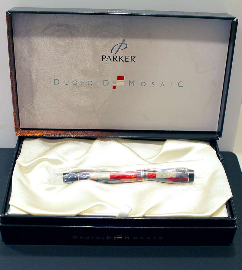 Parker Duofold Red Mosaic Fountain Pen