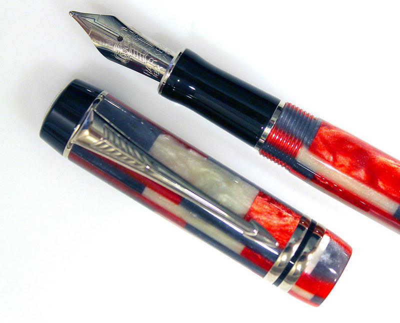 Parker Duofold Red Mosaic Fountain Pen
