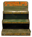 SCARCE CIRCA 1920s SANFORD'S FOUNTAIN PEN INKS 3 TIERED ADVERTISING STORE DISPLAY OFFERED BY ANTIQUE DIGGER