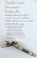 RARE 1950s SHEAFFER SNORKEL DEMONSTRATOR FOUNTAIN PEN 14K MEDIUM NIB RESTORED