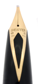 CIRCA 1999 SHEAFFER LEGACY BLACK LAQUE FOUNTAIN PEN 18K STUB NIB PALLADIUM CAP OFFERED BY ANTIQUE DIGGER