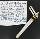 S.T. DUPONT MONTPARNASSE CHAIRMAN FOUNTAIN PEN GODRON PATTERN 18K SMOOTH NIB OFFERED BY ANTIQUE DIGGER