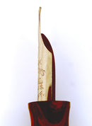 RESTORED 1920s WATERMAN 7 RED RIPPLE WITH PINK CAP BAND AND PINK KEYHOLE NIB FOUNTAIN PEN