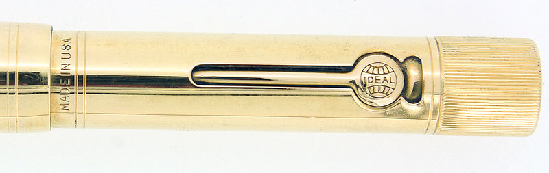 C1917 WATERMAN SMOOTH 18K GOLD FILLED 0552 1/2V F-BBB NIB FOUNTAIN PEN RESTORED OFFERED BY ANTIQUE DIGGER