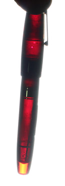 1940 TRANSPARENT RED WATERMAN 100 YEAR OVERSIZE FOUNTAIN PEN F-BBB NIB RESTORED OFFERED BY ANTIQUE DIGGER