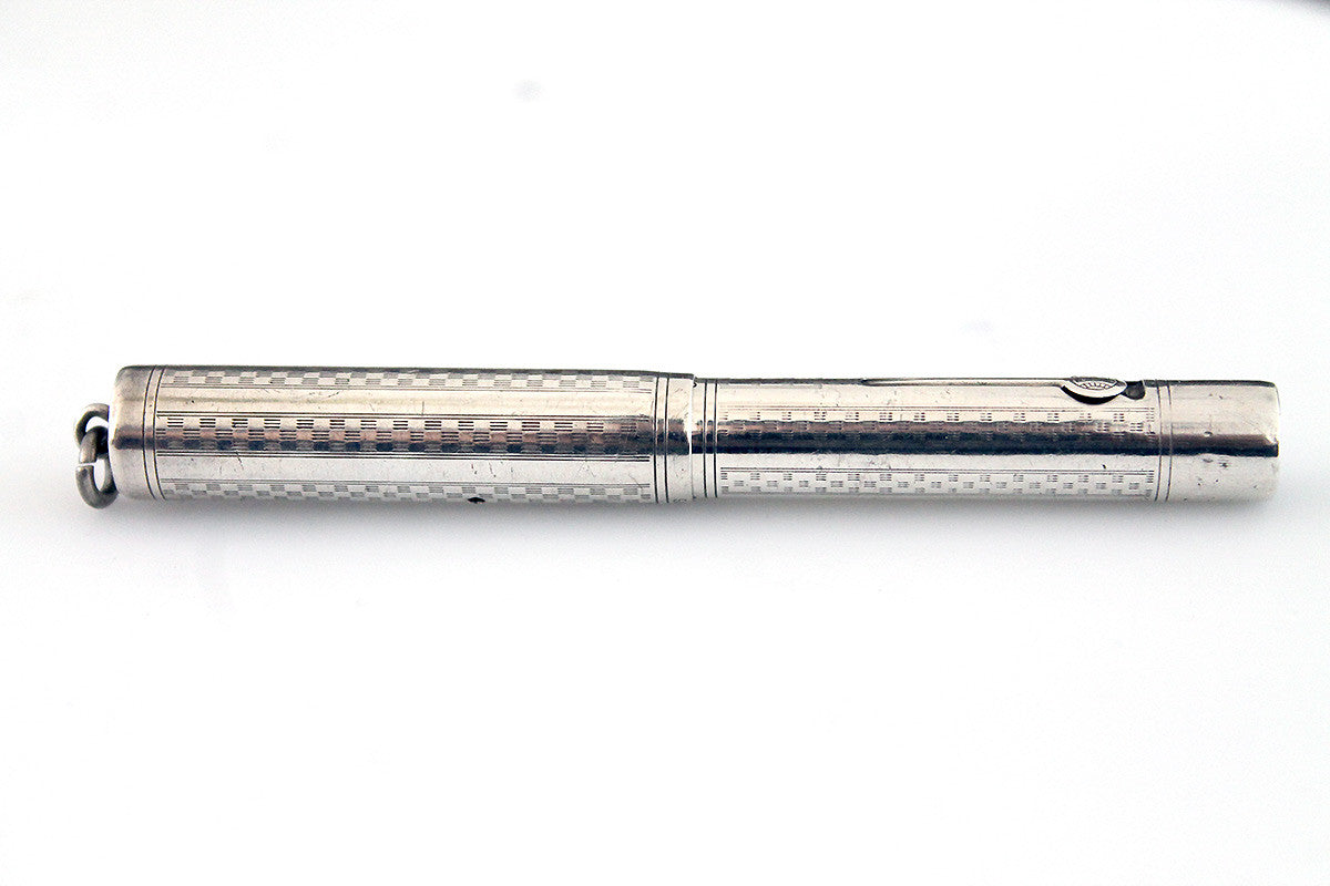 RESTORED 1920s STERLING SILVER WATERMAN 452 1/2V FOUNTAIN PEN
