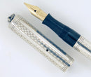 RESTORED 1920s STERLING SILVER WATERMAN 452 1/2V FOUNTAIN PEN IN THE GOTHIC PATTERN WITH A M to BBB+ FLEXIBLE NIB