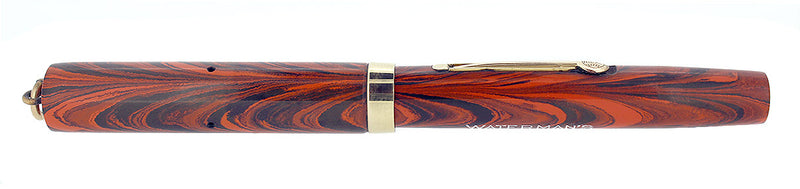 LATE 1920S WATERMAN 52 1/2V RIPPLE RIPPLE F-BBB 1.85MM FLEX NIB FOUNTAIN PEN RESTORED OFFERED BY ANTIQUE DIGGER