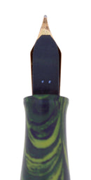 C1928 WATERMAN BLUE RIPPLE 52V FOUNTAIN PEN AND PENCIL SET XF - BBB NIB RESTORED OFFERED BY ANTIQUE DIGGER