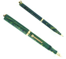 C1928 WATERMAN BLUE RIPPLE 52V FOUNTAIN PEN AND PENCIL SET XF - BBB NIB RESTORED OFFERED BY ANTIQUE DIGGER