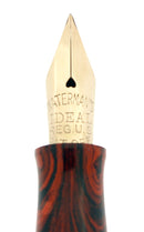 C1929 WATERMAN 52 RED RIPPLE FOUNTAIN PEN NEW OLD STOCK MINT STICKERED OFFERED BY ANTIQUE DIGGER