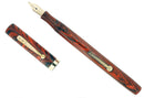 1920s WATERMAN 54 RED RIPPLE XF-BBB FLEX NIB FOUNTAIN PEN RESTORED OFFERED BY ANTIQUE DIGGER
