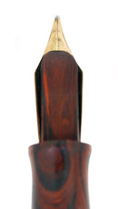 1920S WATERMAN 55 RED RIPPLE FOUNTAIN PEN XF TO BBB FLEXIBLE NIB RESTORED OFFERED BY ANTIQUE DIGGER