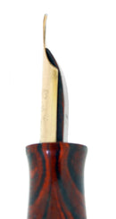 1920S WATERMAN 55 RED RIPPLE FOUNTAIN PEN XF TO BBB FLEXIBLE NIB RESTORED OFFERED BY ANTIQUE DIGGER