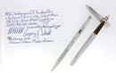 CIRCA 1950s WATERMAN CF FOUNTAIN PEN & BALLPOINT PEN SET SILVER MOIRE PATTERN OFFERED BY ANTIQUE DIGGER