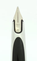 1950S WATERMAN C/F SILVER MOIRE FOUNTAIN PEN 18K NIB & PENCIL SET NR MINT OFFERED BY ANTIQUE DIGGER